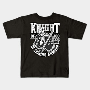 Knight Of God Warrior Fighter For Jesus Christ Kids T-Shirt